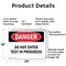 Signmission Do Not Enter Test In Progress Danger Sign, Aluminum, 24in W x 18in L, 2PK OS-2PACK-DS-A-1824-L-2139 - alternate 6